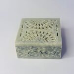 Handmade Marble Carving Jewelry Box Natural Texture And Natural Stone 4x4 inch thumbnail