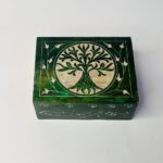 Green Color Marble Soapstone Jewelry Box Handcrafted Item For Home Decoration 3x4 Inch thumbnail