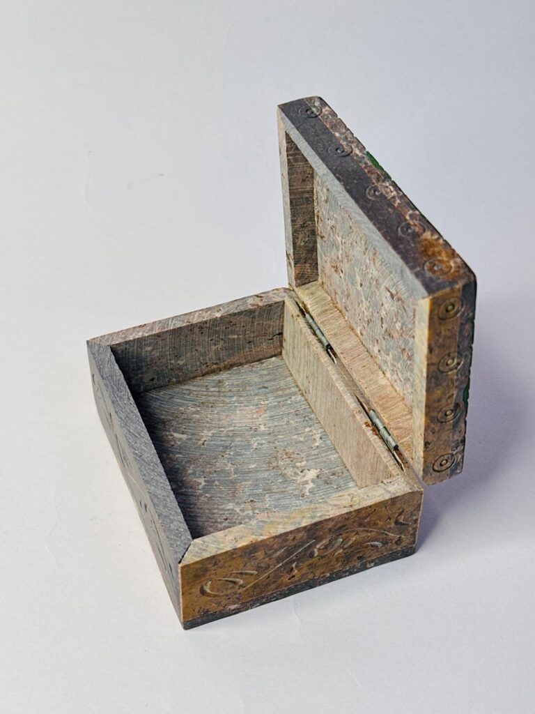 Marble Soapstone Handmade Ring Jewelry Box Good Quality 3x4 Inch - image 6