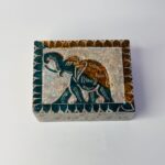 New Elephant Design Marble Soapstone Jewelry Box Handmade Box 3x4 Inch thumbnail