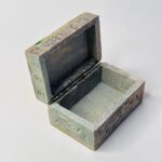 Elephant Design Marble  Soapstone Handmade Jewelry Box 3x2 Inch Box thumbnail