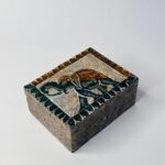 New Elephant Design Marble Soapstone Jewelry Box Handmade Box 3x4 Inch thumbnail
