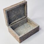 Handcrafted Natural Marble Soapstone Jewelry Storage  Box 3x4 Inch thumbnail