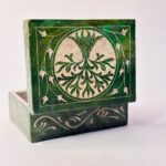 Green Color Marble Soapstone Jewelry Box Handcrafted Item For Home Decoration 3x4 Inch thumbnail