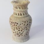 Marble Soapstone Carving Vase Flower Pot Beautiful Handcrafted Piece thumbnail