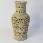 Handmade Marble Carving  Natural Stone Flower Vase Handcrafted For Living Room & Table Decor thumbnail