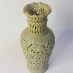 Elephant Design Marble Soapstone Carving Flower Vase & Flower Pot For Home Decoration thumbnail