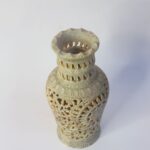 Handmade Marble Carving  Natural Stone Flower Vase Handcrafted For Living Room & Table Decor thumbnail