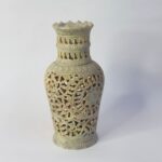 Handmade Marble Carving  Natural Stone Flower Vase Handcrafted For Living Room & Table Decor thumbnail
