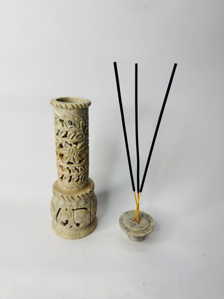 Handmade Marble Soapstone Incense Holder Beautiful Fragrance And Home Decoration - image 4