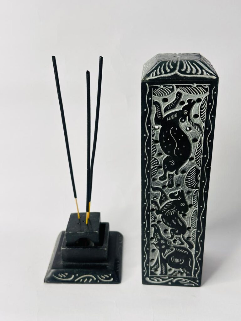 Marble Soapstone Black Marble Incense Stick Holder For Decoration And Gifted Piece - image 5