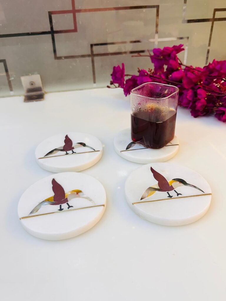 Handcrafted Marble Coasters Set For Kitchen & Home Decor - image 5