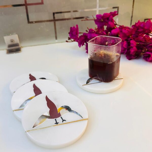 Marble Coasters Set For Kitchen & Home Decor