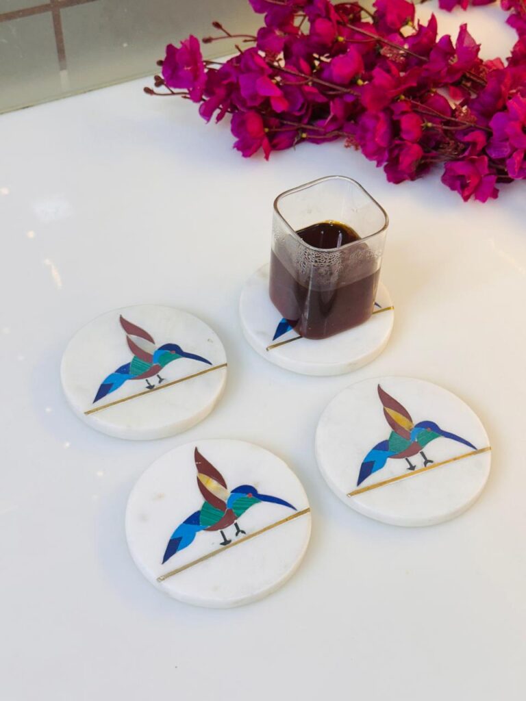 Handcrafted Marble Tea & Coffee Coaster For Home Decoration Piece Unique Design Handmade - image 6